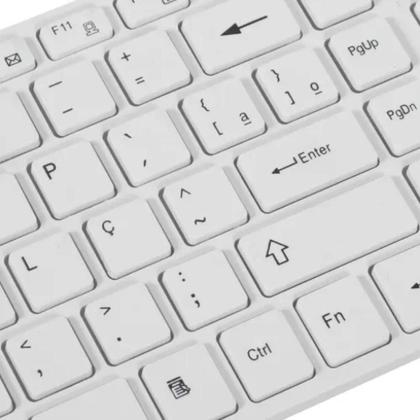 Imagem de Kit Teclado E Mouse Sem Fio Wireless 2.4ghz 3200dpi Com Capa Silicone