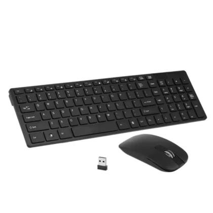 Imagem de Kit Teclado E Mouse Sem Fio Wireless abnt2 Para Notebook Dell Inspiron + Mouse Pad
