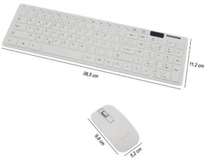 Imagem de Kit Teclado E Mouse Sem Fio Wireless Para Computador Pc Notebook Português Teclado Abnt 2 Com Ç