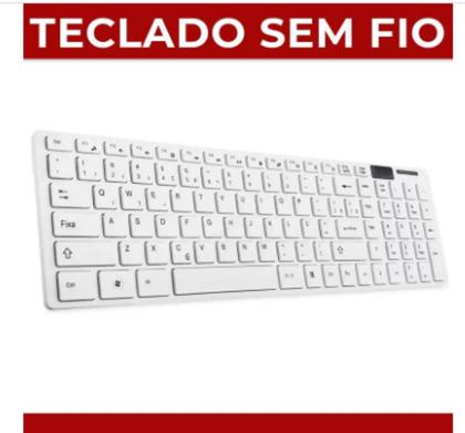 Imagem de Kit Teclado E Mouse Sem Fio Wireless Para Computador Pc Notebook Português Teclado Abnt 2 Com Ç