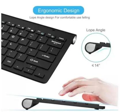 Imagem de Kit Teclado E Mouse Slim + Suporte Para Notebook