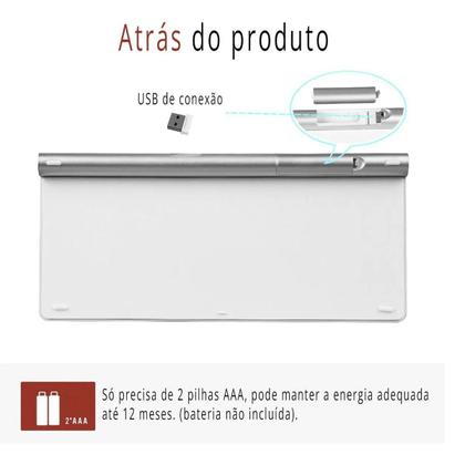 Imagem de Kit Teclado E Mouse Wireles Sem Fio Usb Computador Notebook