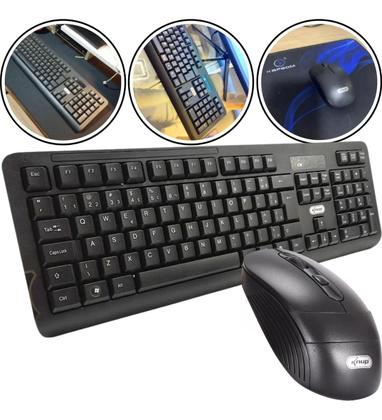 Imagem de Kit Teclado E Mouse Wireless Bluetooth Sem Fio 2.4ghz Usb Pc