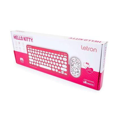 Imagem de Kit Teclado e Mouse Wireless e Bluetooth Hello Kitty Letron Leo&Leo Leonora - 74691