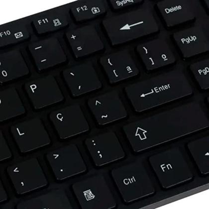 Imagem de Kit Teclado E Mouse Wireless Sem Fio Ultra Slim K-06 Capa Silicone
