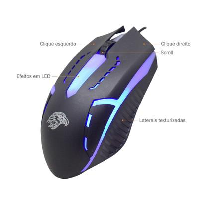 Imagem de Kit Teclado Gamer K-Mex KM52 + Mouse MOA8 + Pad FX-X2218