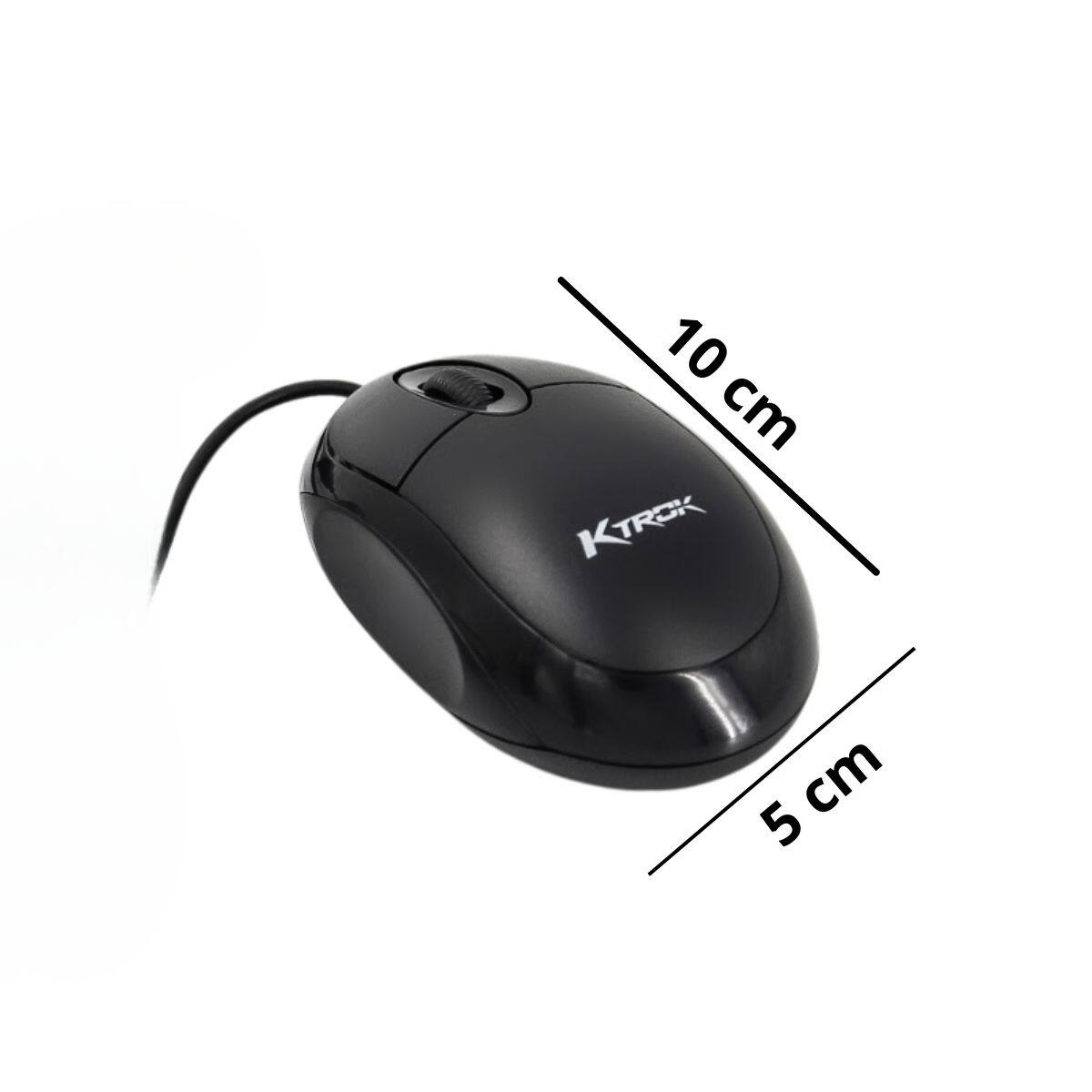Imagem de Kit Teclado Mouse Ktrok Office C/ Fio USB.2 ABNT2 Ergonômico
