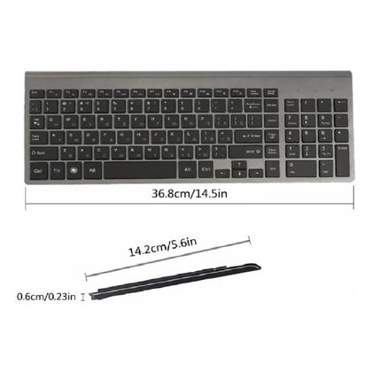 Imagem de Kit Teclado Mouse Recarregável Sem Fio Wifi E Bluetooth