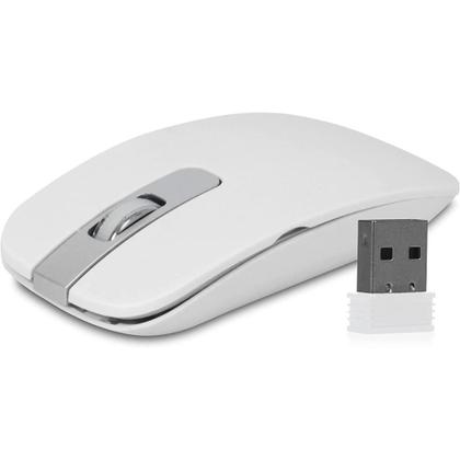 Imagem de Kit Teclado Mouse Wireless S/fio Ultra Slim 2.4 Ghz K-06 Com Capa Silicone