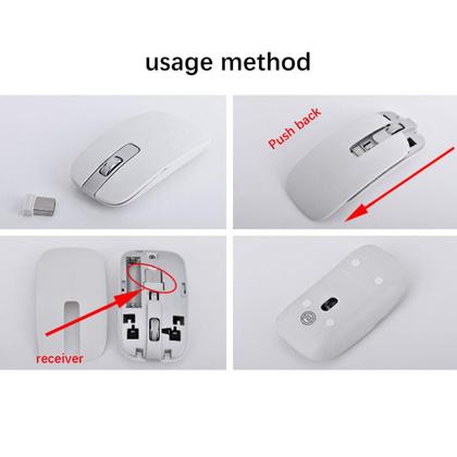 Imagem de Kit Teclado Mouse Wireless Sem Fio Silencioso Ergonômico Com Capa Silicone