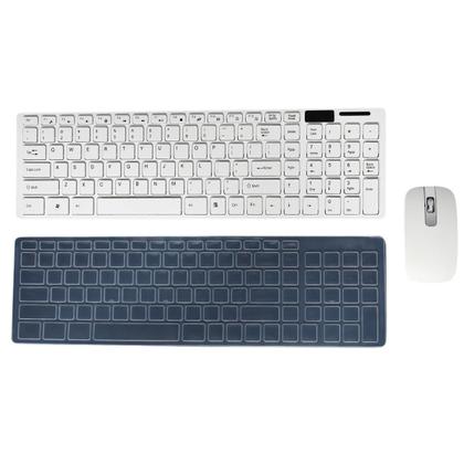 Imagem de Kit Teclado Mouse Wireless Sem Fio Silencioso Ergonômico Com Capa Silicone