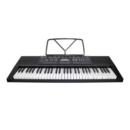 Imagem de Kit Teclado Musical 61 Teclas USB Com Capa Suporte + Banco