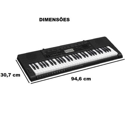 Imagem de Kit Teclado Musical Casio Ctk3500 + Suporte X + Fonte + Suporte Partitura