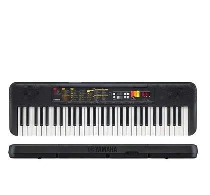 Imagem de Kit teclado musical f52 yamaha com fonte suporte e capa