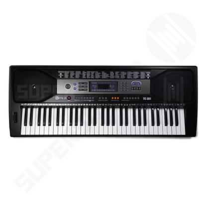 Imagem de Kit Teclado Musical Spring TC 361 61 Teclas Sensitivas + Suporte X + Fone de Ouvido