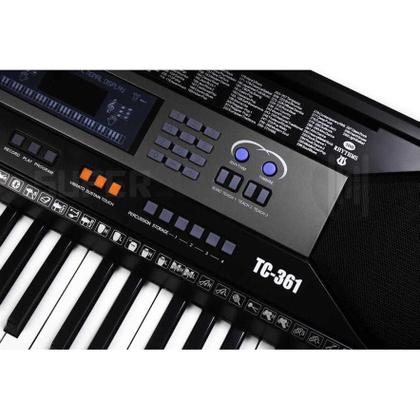 Imagem de Kit Teclado Musical Spring TC 361 61 Teclas Sensitivas + Suporte X