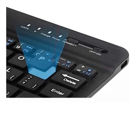 Imagem de Kit Teclado Recarregável e Mouse + Suporte Tablet/ Celular