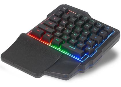 Imagem de Kit Teclado Semi Mecânico Single Hand Rgb e Mouse Gamer 3200dpi