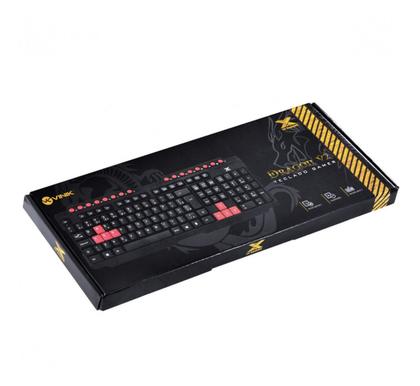 Imagem de Kit Teclado VX Gaming Dragon Preto e Vermelho + Mouse Óptico Chinamate