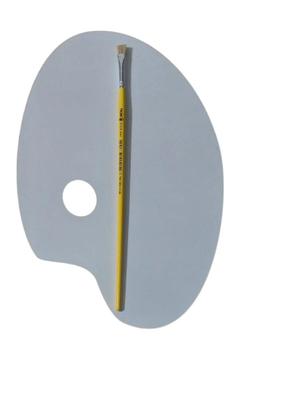 Imagem de kit Telas com cavalete de 75cm 4 telas 20x30 1 caixa de tinta guache 1 Pincel n8 1 paleta