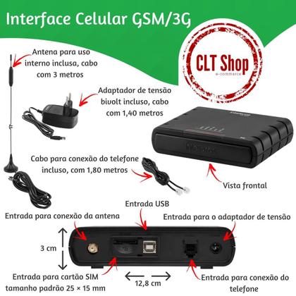 Imagem de Kit Telefone TS 3110 Intelbras 3 Ramal Bina interface Chip