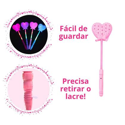 Imagem de Kit Tenda Cabana Princesa Iluminada Luzes Led C/ Varinha