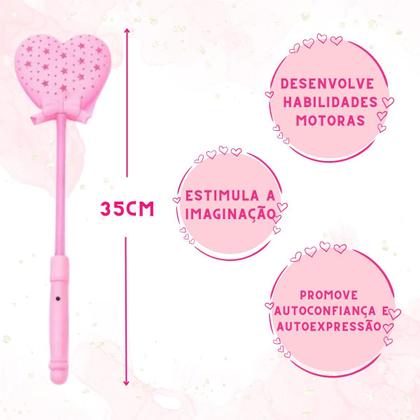 Imagem de Kit Tenda Cabana Princesa Iluminada Luzes Led C/ Varinha