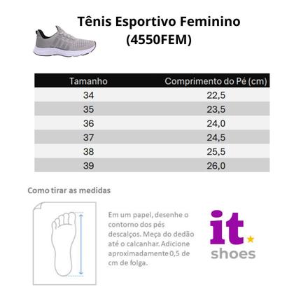 Imagem de Kit Tênis Academia Feminino + Relógio Digital LED + Meia