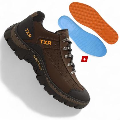 Imagem de Kit Tenis Bota TXR Masculino Adventure Trilha Com Solado Costurado Antiderrapante Mais Palmilha Gel