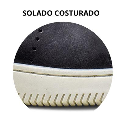 Imagem de KIT Tenis + Calcanheira Classico Sapatenis Paris Elegante Couro Legitimo Confortavel Whisk