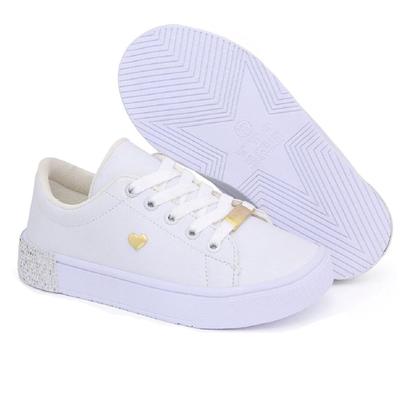 Imagem de Kit Tênis Casual Com Relógio Sapatinho Feminino Escolar Versátil Infantil