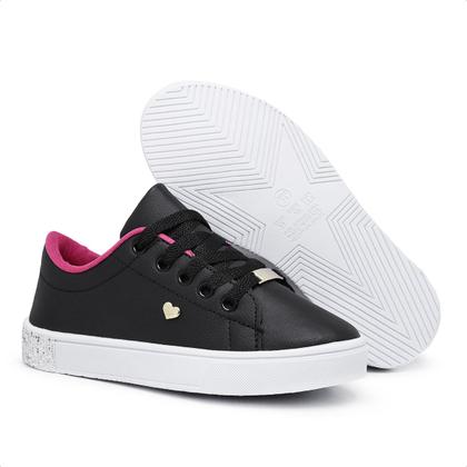 Imagem de Kit Tenis Casual Feminino Infantil Sapatinho Menina Com Relogio Led