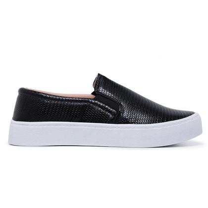 Imagem de Kit Tênis Casual Feminino Macio Legítimo Slip On Iate + Relógio Touch Digital