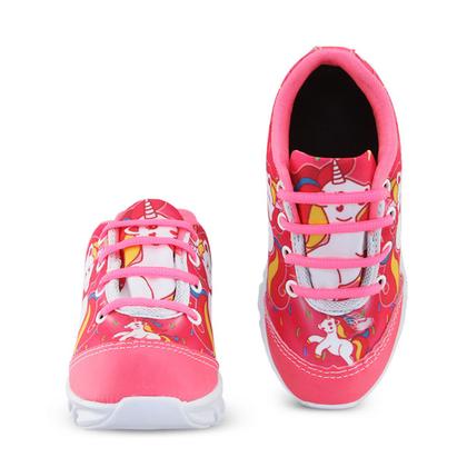 Imagem de Kit Tênis De Led Infantil Menina Feminino Unicórnio + Chinelo + Óculos + Relógio
