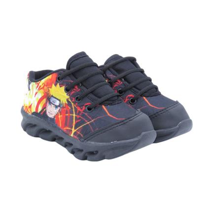 Imagem de Kit Tênis De Led Infantil Menino Masculino Naruto + Camisa