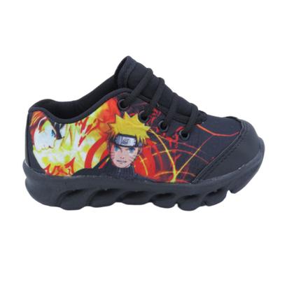 Imagem de Kit Tênis De Led Infantil Menino Masculino Naruto + Camisa