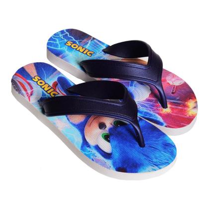 Imagem de Kit Tênis De Led Infantil Menino Masculino Sonic Shadow + Chinelo