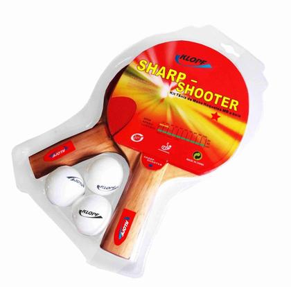Imagem de Kit Tênis de Mesa / Ping Pong com 2 Raquetes Iniciantes e 3 Bolinhas Klopf 5052