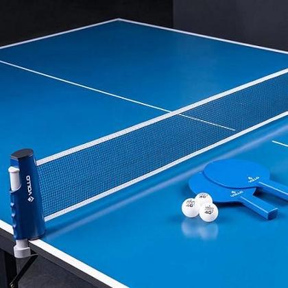 Imagem de Kit Tênis de Mesa Ping Pong Vollo 6 Peças 2 Raquetes 3 Bolas e 1 Rede Retrátil Ref. VT810-R