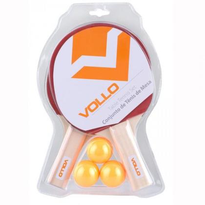 Imagem de Kit Tênis De Mesa Vollo Ping Pong 2 Raquete 3 Bolas Original