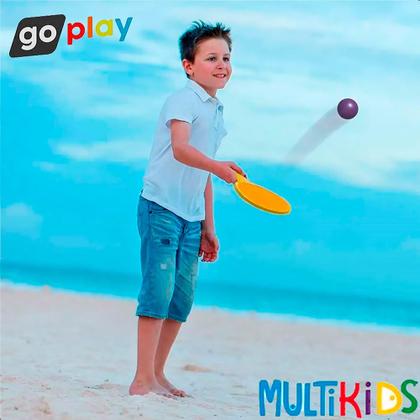 Imagem de Kit Tênis de Praia Beach Raquete com Bolinhas Go Play BR1791 - Multikids