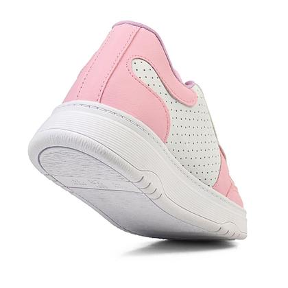 Imagem de Kit Tênis Escolar Com Bolsa Infantil Feminino Branco Rosa Calce Fácil Conforto Gatatuya Tamanho:30Cor:Branco/Rosa