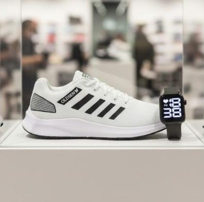Imagem de Kit Tenis Esportivo Confortavel Casual Dia a Dia Lançamento Relógio Digital Moderno Versatil