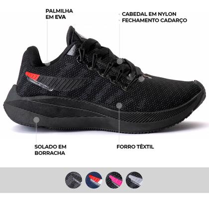 Imagem de Kit Tenis Esportivo Unissex Academia + Mochila  E Relógio