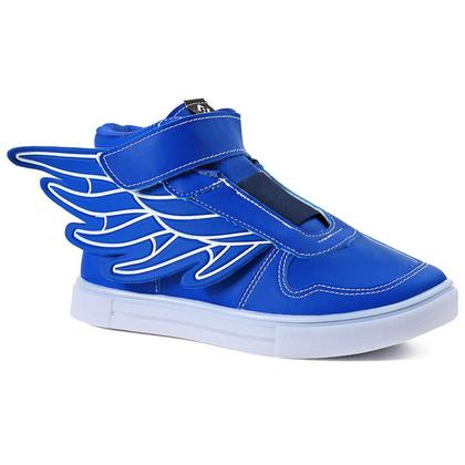 Imagem de Kit Tenis Infantil Led Meninos Botinha Asas Escolar Casual com Oculos E Relogio