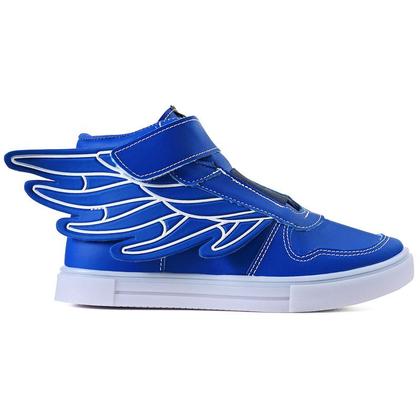 Imagem de Kit Tenis Infantil Led Meninos Botinha Asas Escolar Casual com Oculos E Relogio