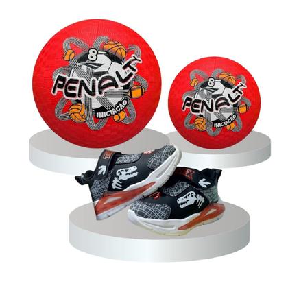 Imagem de Kit Tenis Led Dino Rex + Bola Iniciação T8