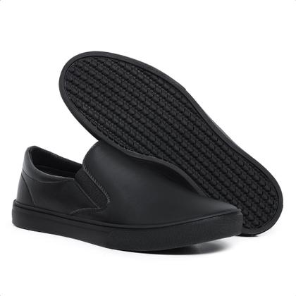Imagem de Kit Tênis Sapatênis Slip On Casual Iate Sem Cadarço Calce Fácil Confortável + Relógio Digital