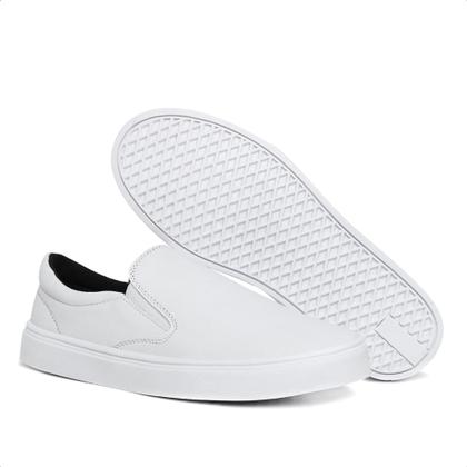 Imagem de Kit Tênis Sapatênis Slip On Casual Iate Sem Cadarço Calce Fácil Confortável + Relógio Digital