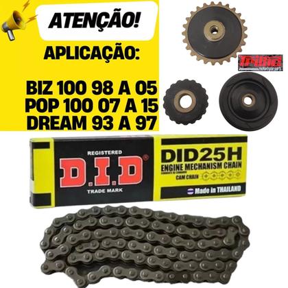 Imagem de Kit Tensor, Corrente Comando Biz 100/ Pop 100/ Dream